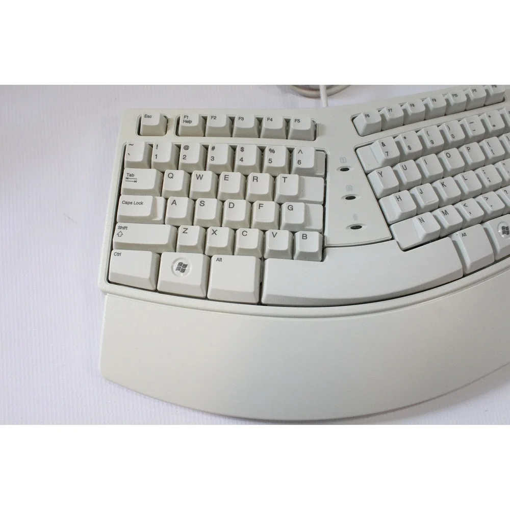 Microsoft Natural Keyboard Elite White KU-0045 X06-19331 Wired PS/2 USB Keyboard